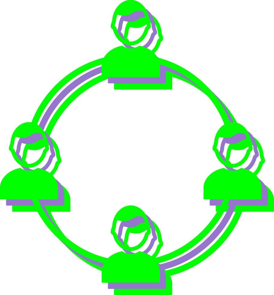 einzigartiges Netzwerkgruppen-Vektorsymbol vektor