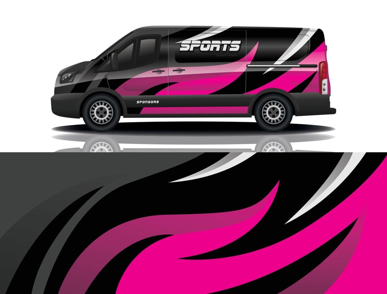 sport bil dekal wrap design vektor