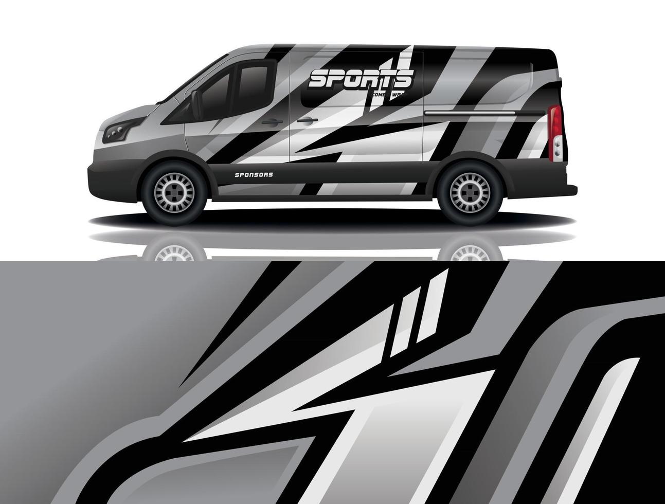 sport bil dekal wrap design vektor