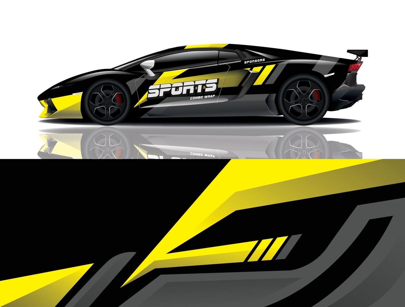 sport bil dekal wrap design vektor