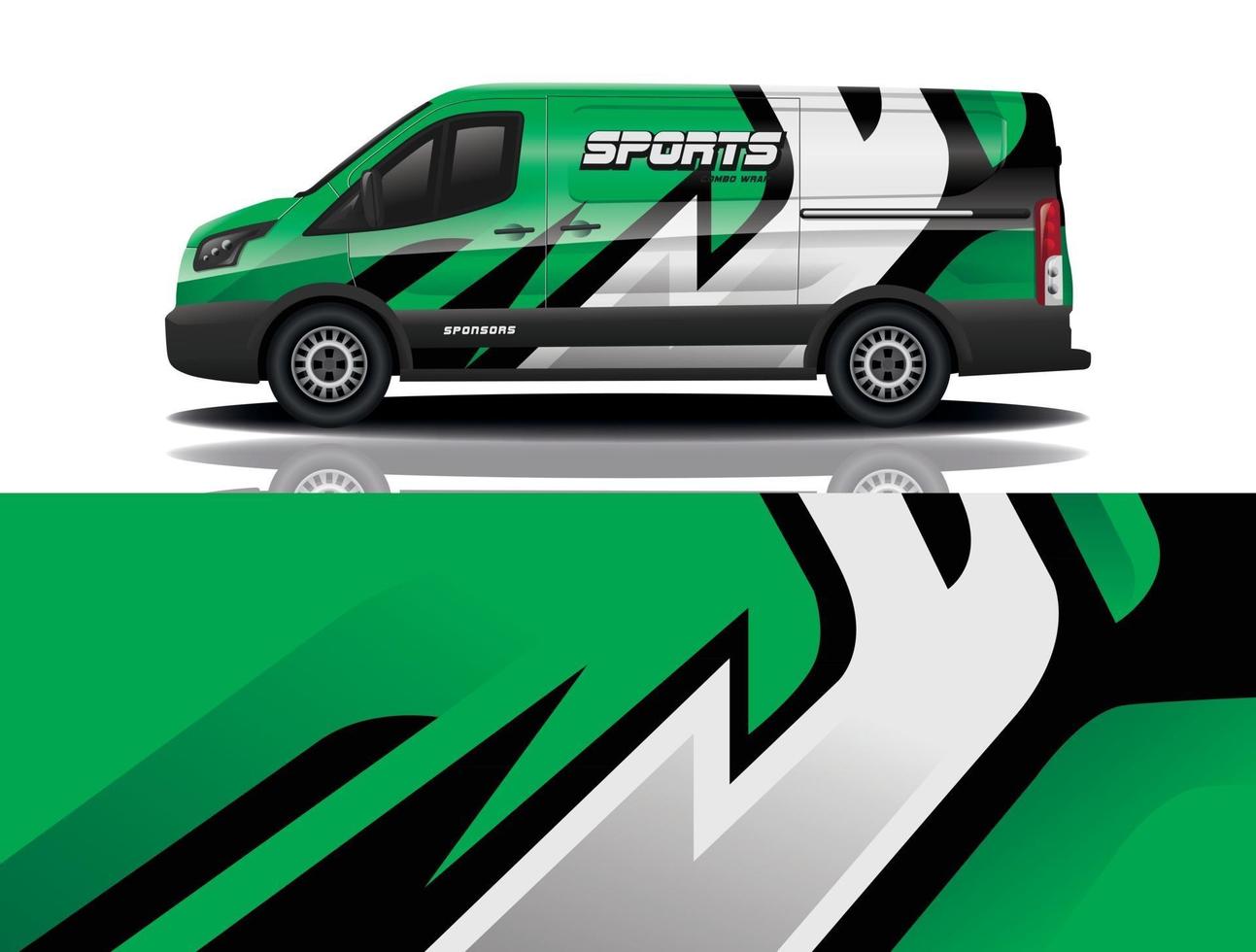 Sportwagen-Aufkleber-Wrap-Design-Vektor vektor