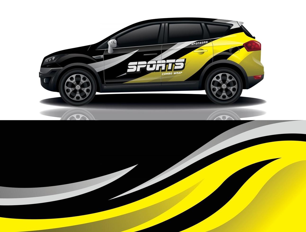 sport bil dekal wrap design vektor