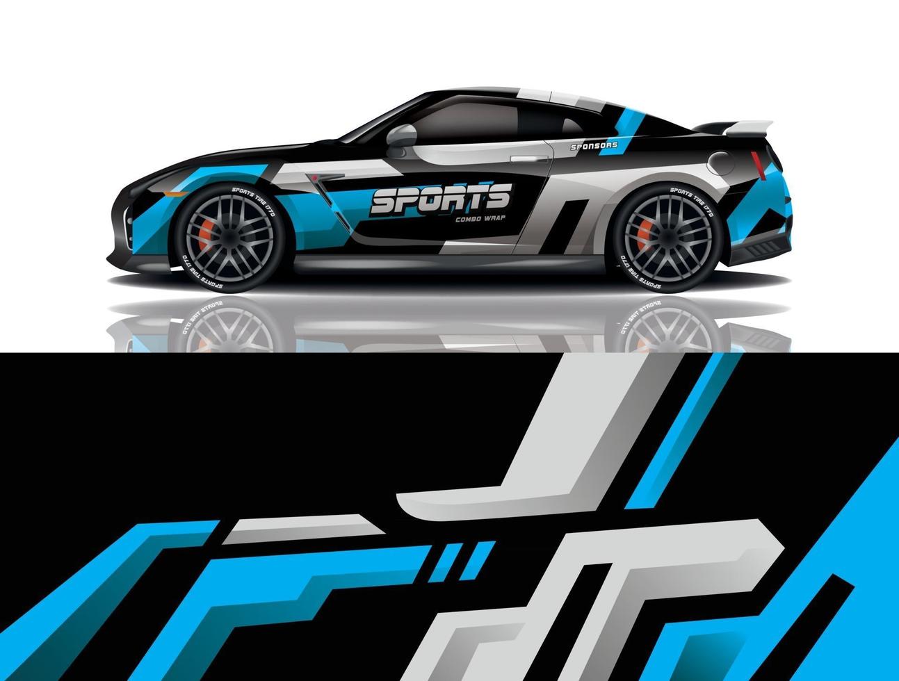 sport bil dekal wrap design vektor