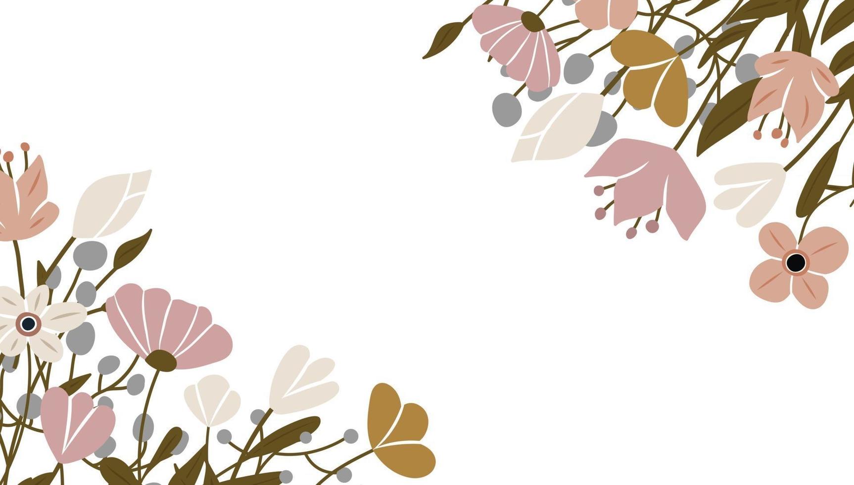 abstrakt konst natur bakgrund vektor. trendiga växter ram. design bakgrundsfärg blommor, dekorativ vacker trädgård. botaniska löv och blommönster design för sommar försäljning banner. vektor