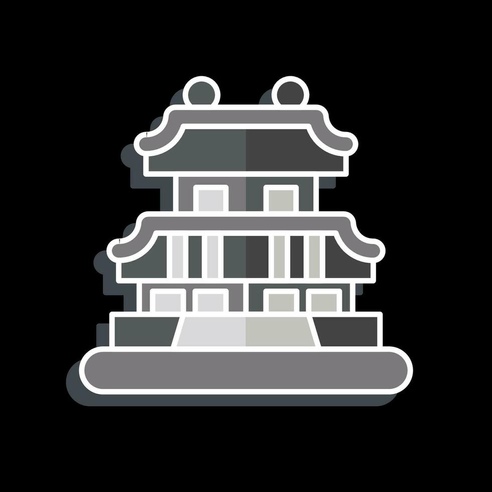 ikon seoul. relaterad till huvudstad symbol. glansig stil. enkel design redigerbar. enkel illustration vektor