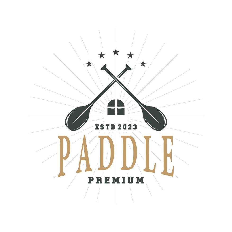 Paddel Logo, Boot Paddel Design Vektor Illustration Symbol einfach Design