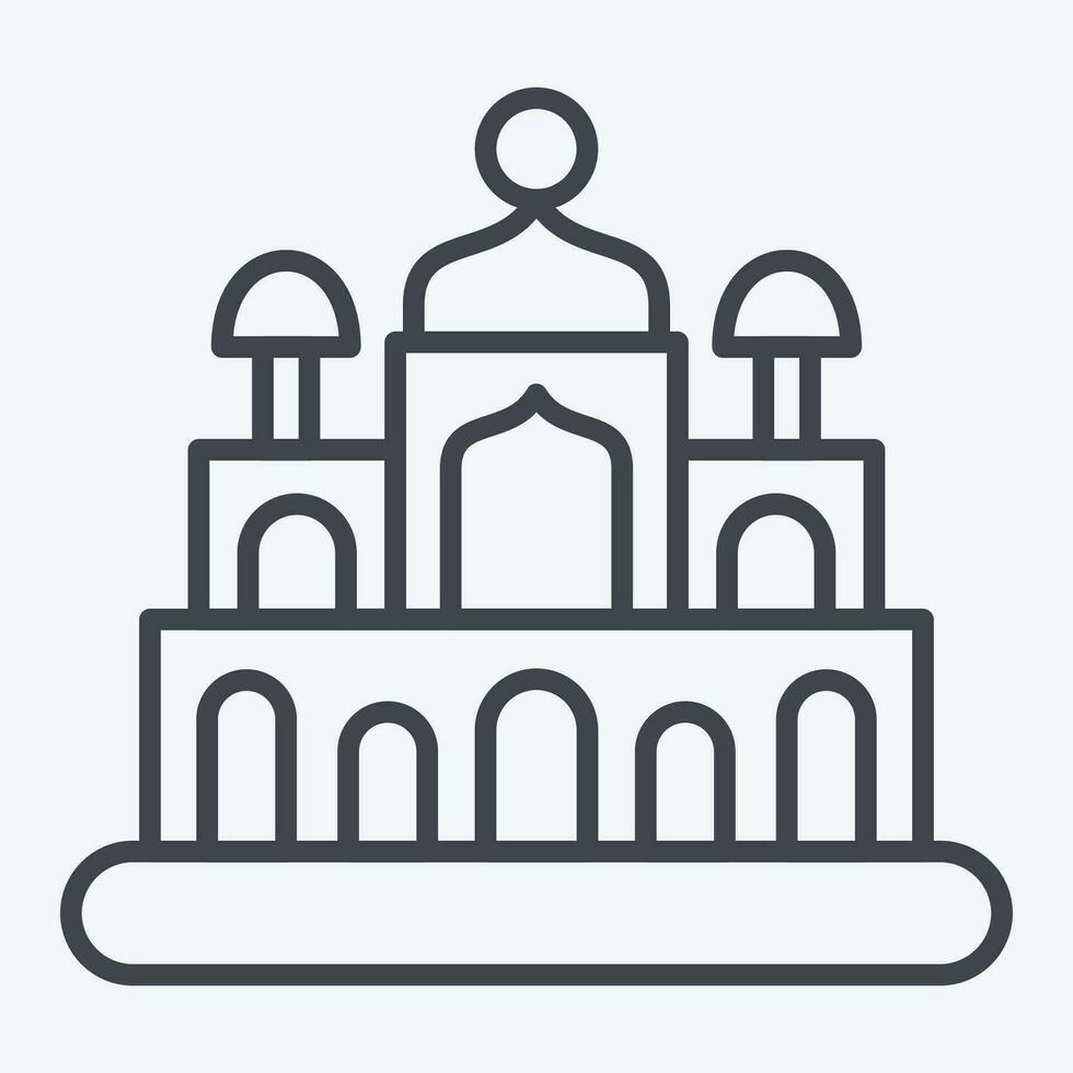 ikon ny delhi. relaterad till huvudstad symbol. linje stil. enkel design redigerbar. enkel illustration vektor