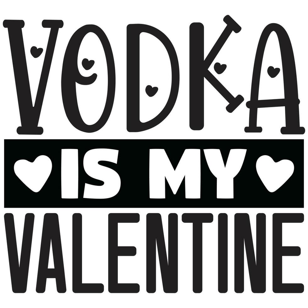 Wodka ist meine Valentinstag vektor