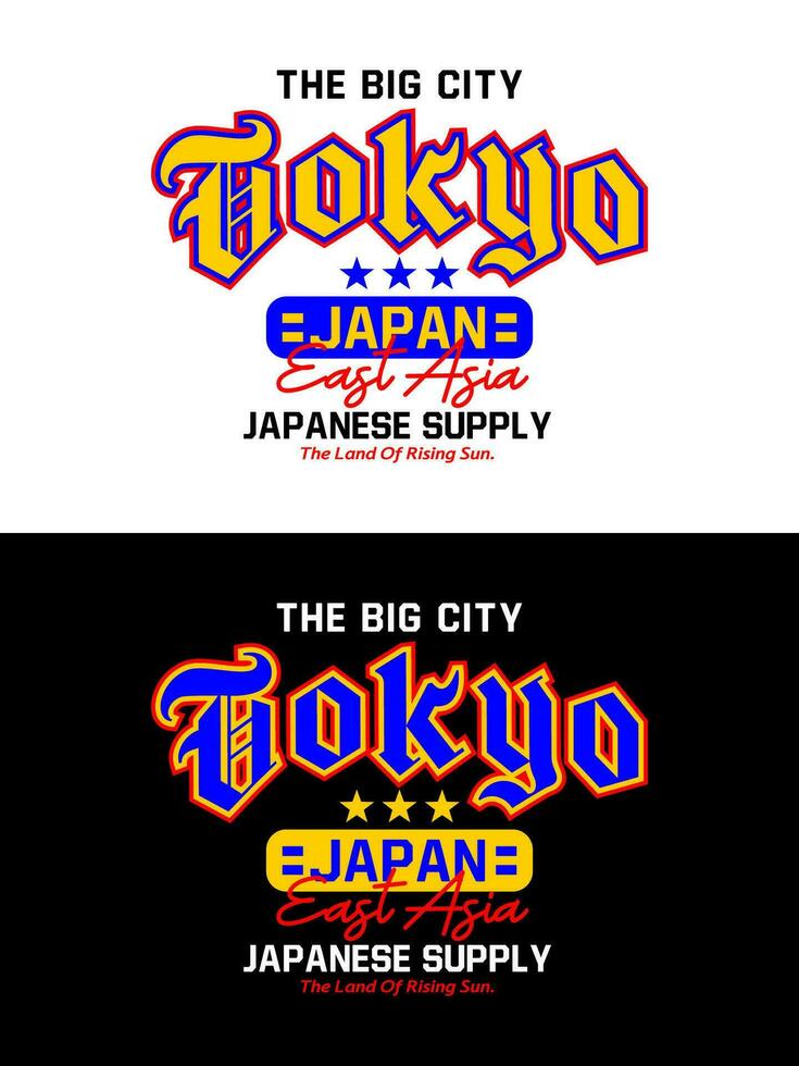 tokyo årgång högskola varsityen design, för skriva ut på t shirts etc. vektor