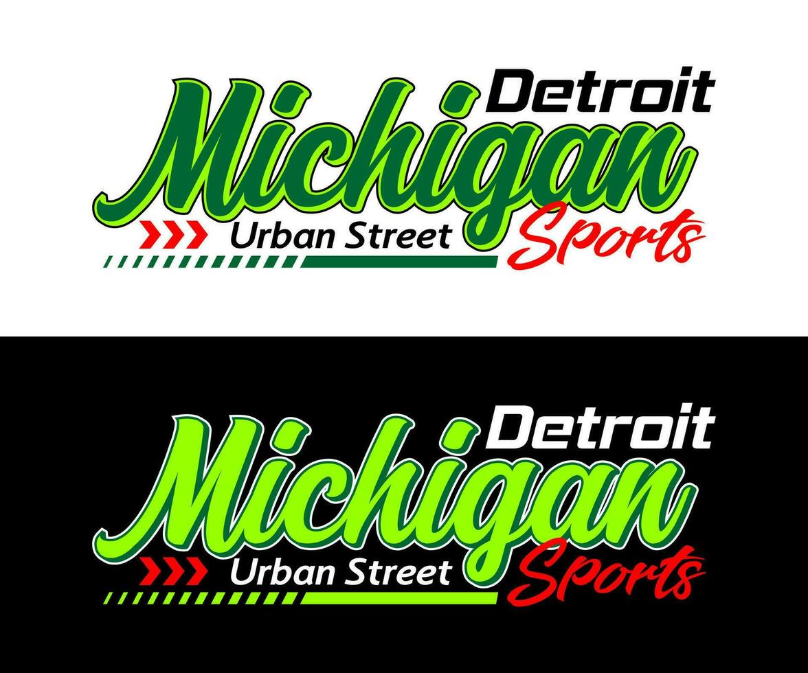 Michigan Stadt Jahrgang Sport, zum drucken auf t Hemden usw. vektor