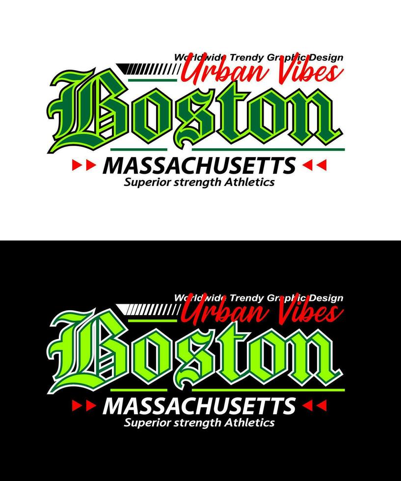 boston urban stil typsnitt årgång högskola, för skriva ut på t shirts etc. vektor