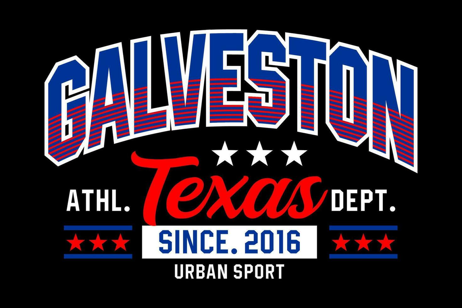 Galveston Texas Jahrgang Hochschule, zum drucken auf t Hemden usw. vektor