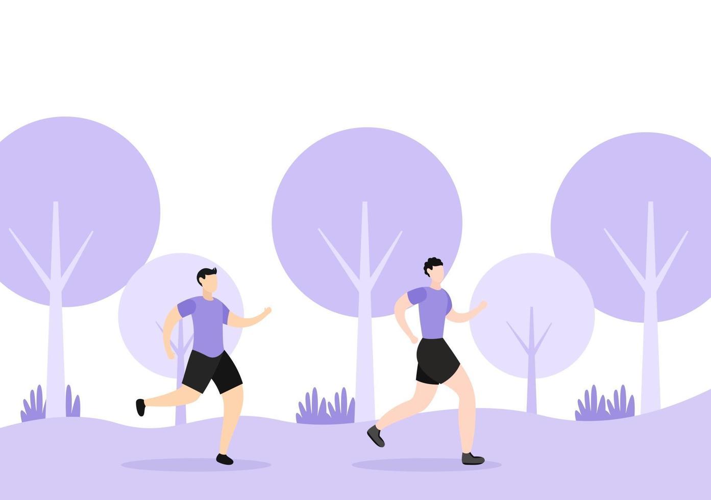 Joggen oder Laufsport Hintergrundillustration vektor