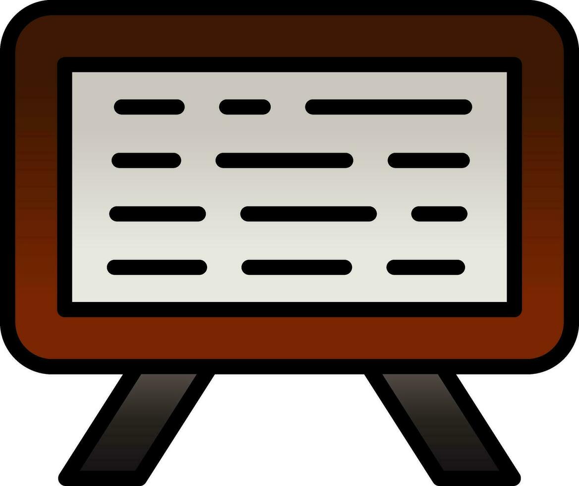 Tafel-Vektor-Icon-Design vektor