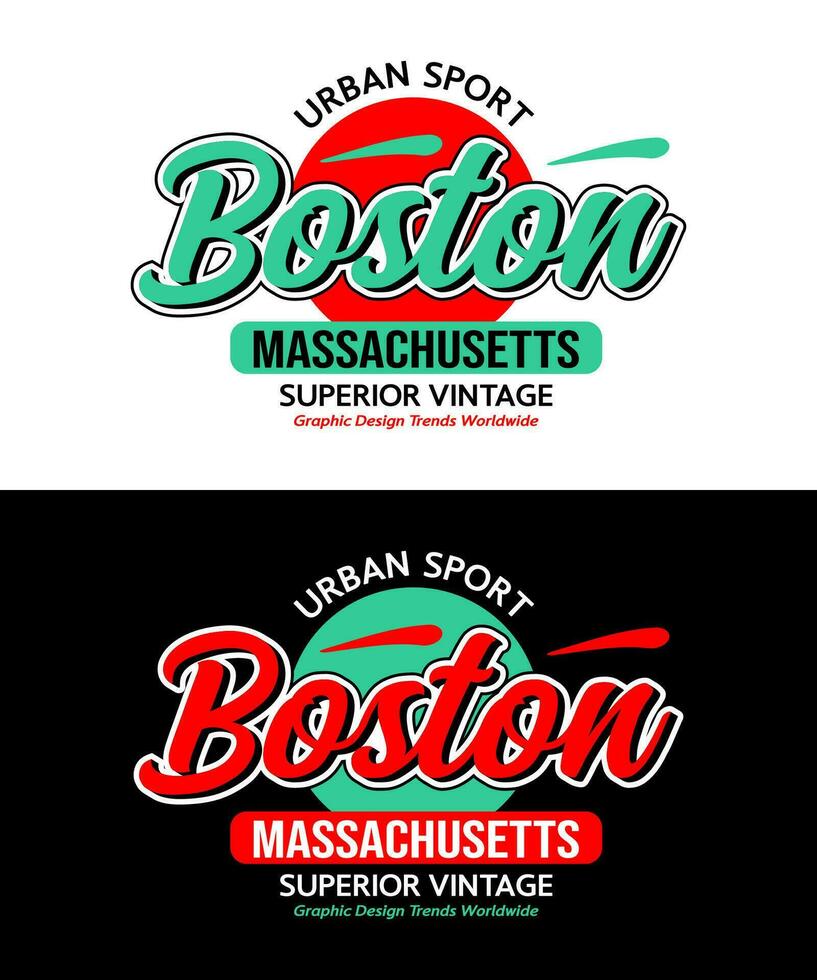 boston stad cirkel urban årgång kalligrafi typsnitt, för skriva ut på t shirts etc. vektor