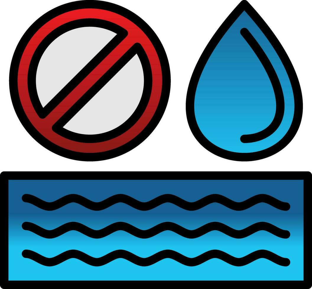 Nein Wasser Vektor Symbol Design