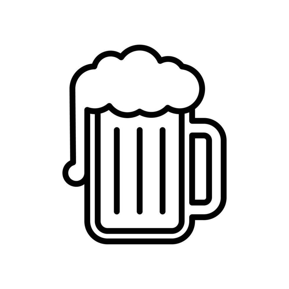 Bier Glas Symbol Vektor Design Vorlage einfach und sauber