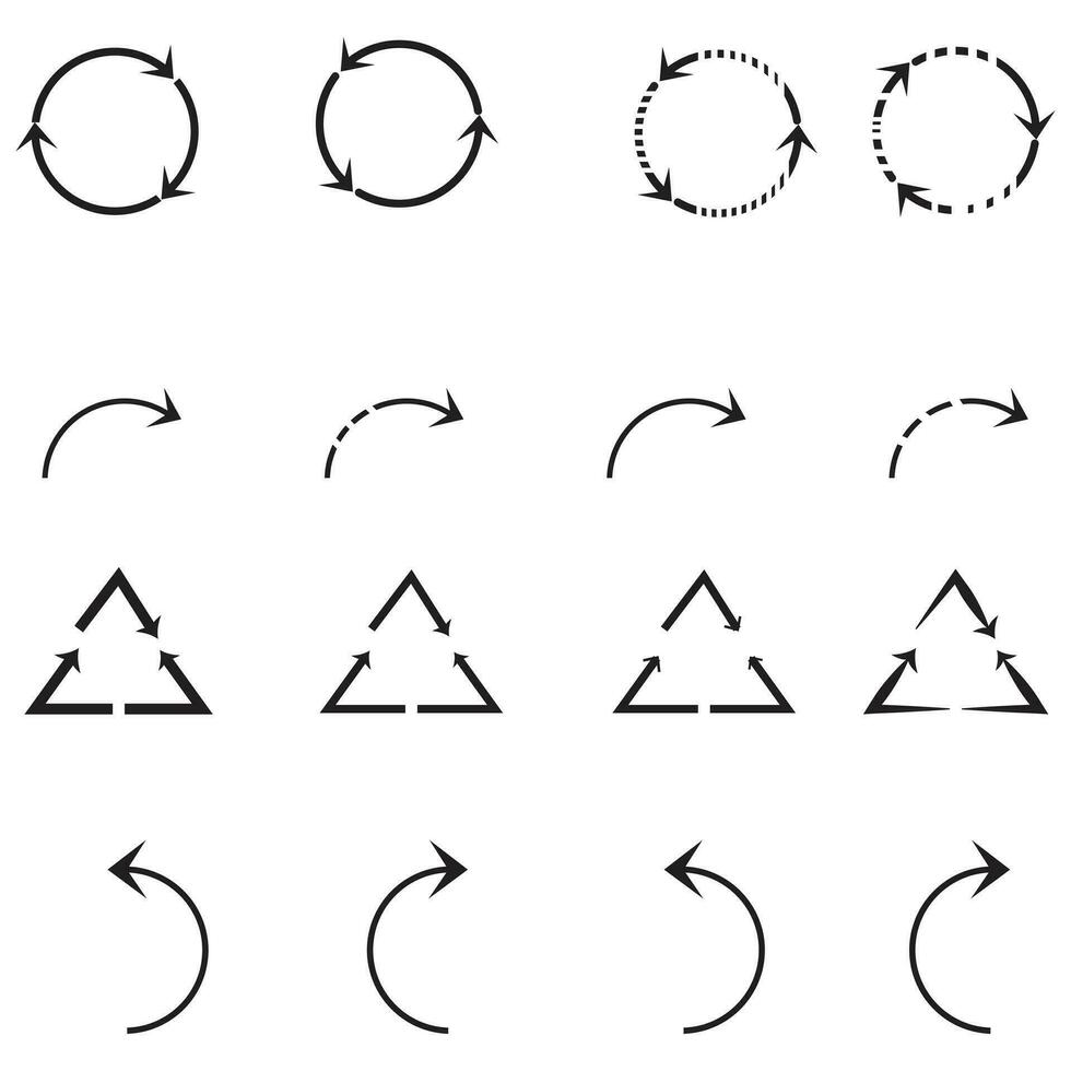 Pfeilsymbol. große reihe von flachen vektorpfeilen. Sammlung von Konzeptpfeilen für Webdesign, mobile Apps, Schnittstellen und mehr. vektor