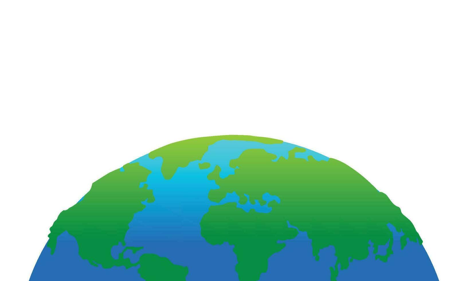 Vektor Erde Globus mit Grün Kontinente. modern Welt Karte Konzept. Welt Karte realistisch Blau Ball Illustration
