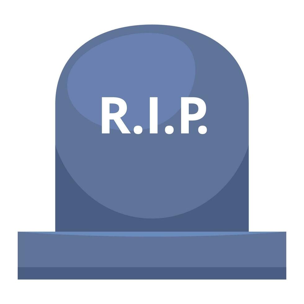 Vektor Grab Ruhe in Frieden Symbol im Karikatur Stil isoliert auf Weiß Hintergrund Tod Symbol