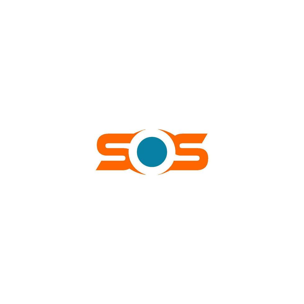 brev sos logotyp design vektor