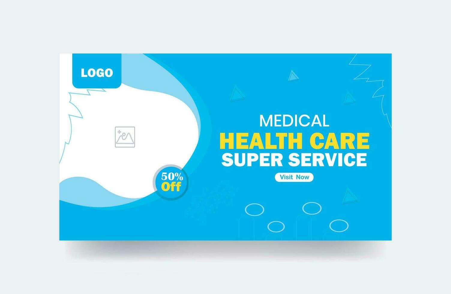 medicinsk sjukvård Miniatyr sjukhus baner omslag posta design mall vektor