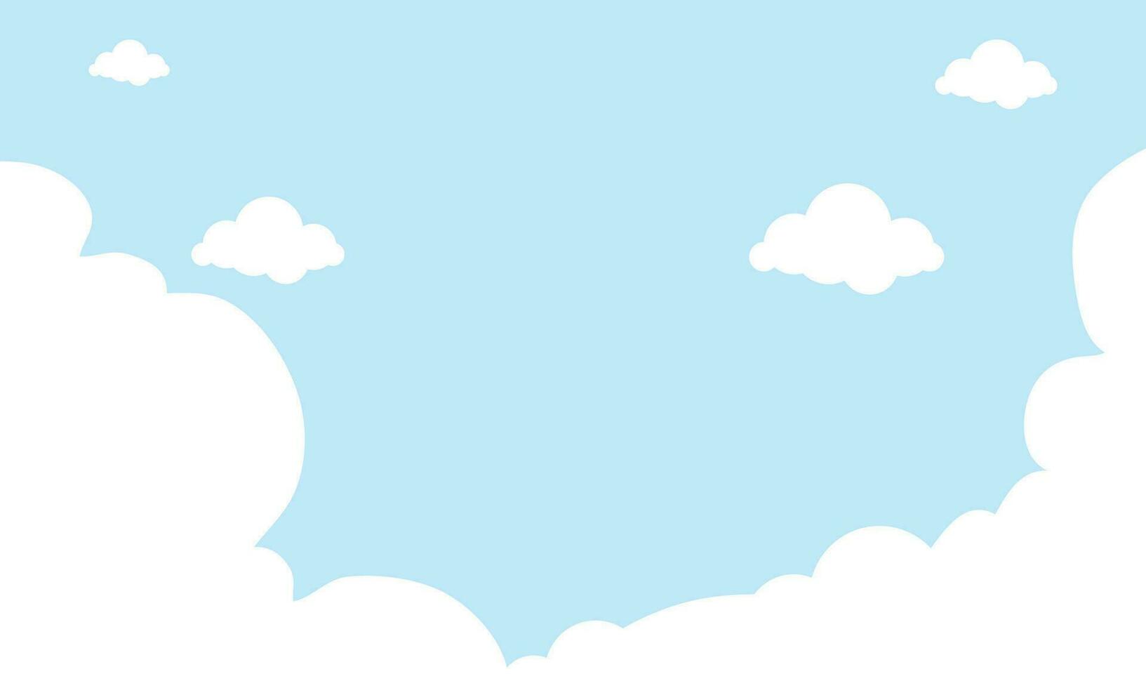 Vektor Blau Himmel und Wolken Illustration Hintergrund