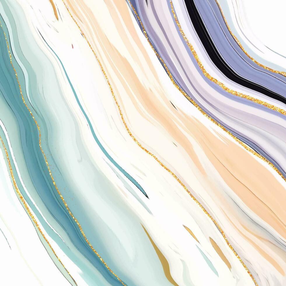 elegant flytande marmor bakgrund med guld glitter vektor