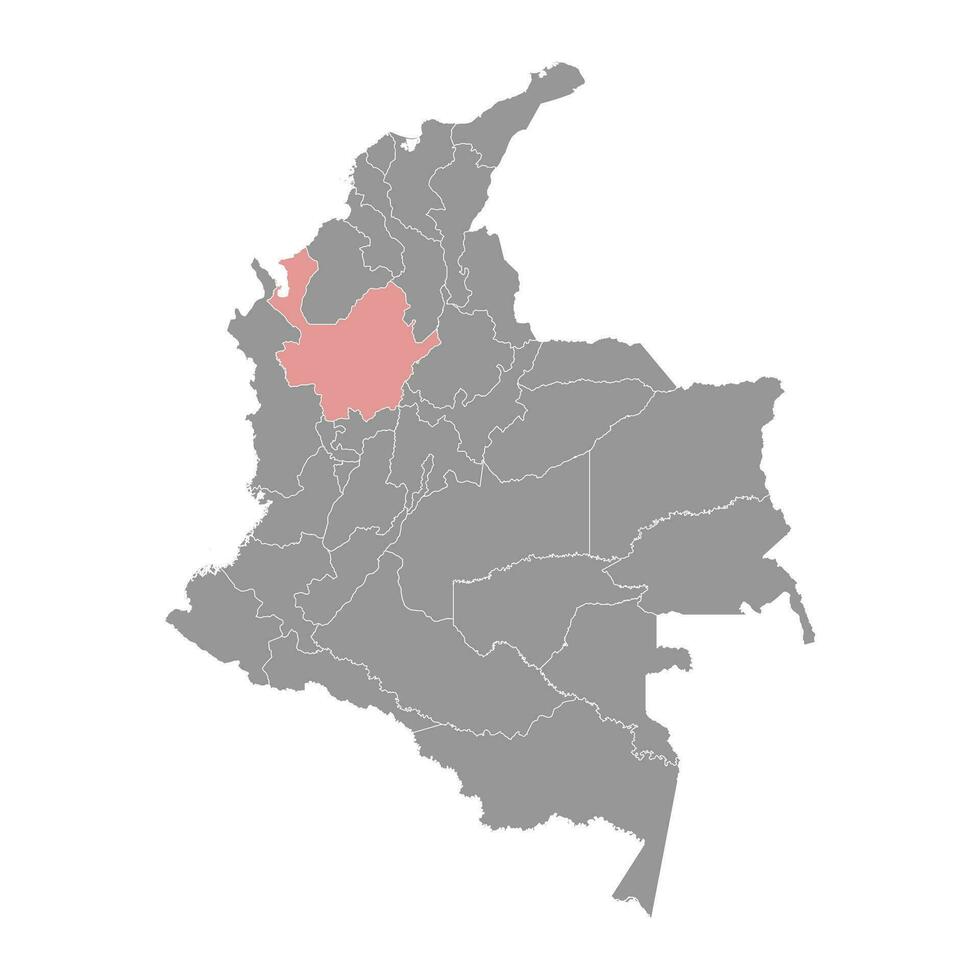 antioquia avdelning Karta, administrativ division av colombia. vektor