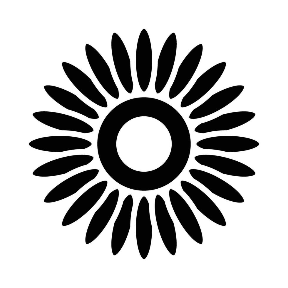 Sonnenblume Vektor Glyphe Symbol zum persönlich und kommerziell verwenden.