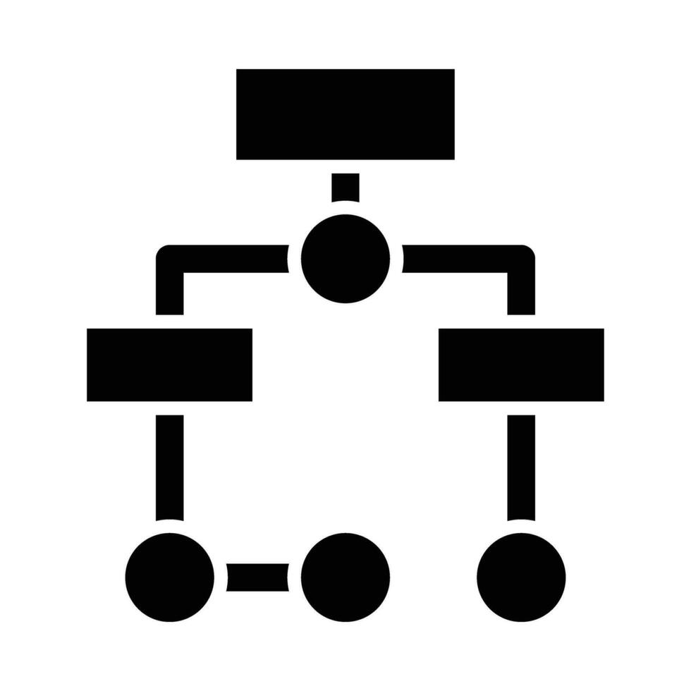 Flussdiagramm Vektor Glyphe Symbol zum persönlich und kommerziell verwenden.