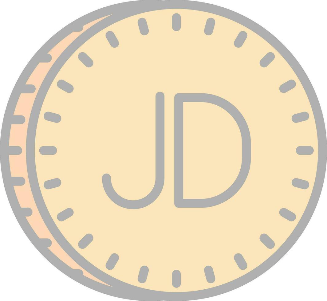 jordanisch Dinar Vektor Symbol Design