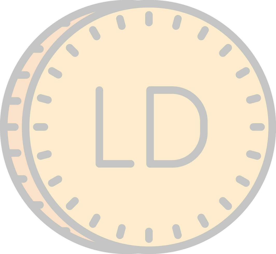 libysch Dinar Vektor Symbol Design