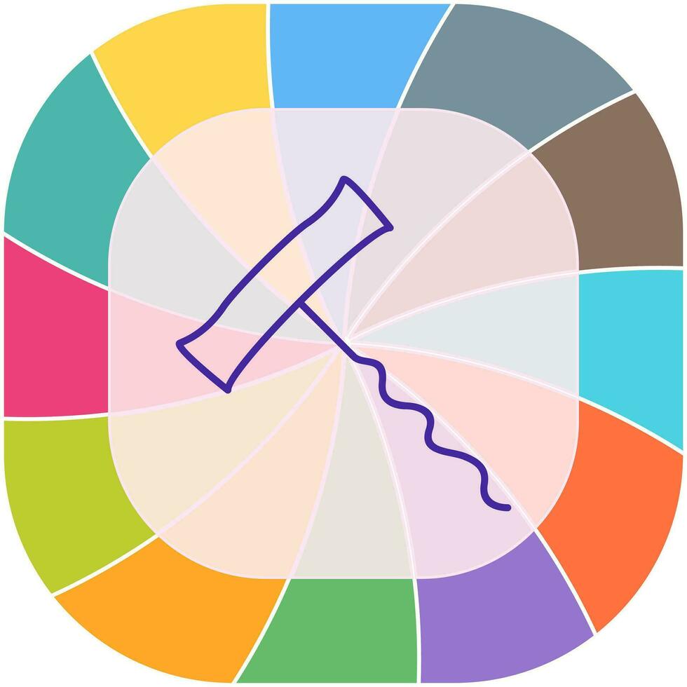 einzigartiges Korkenzieher-Vektorsymbol vektor