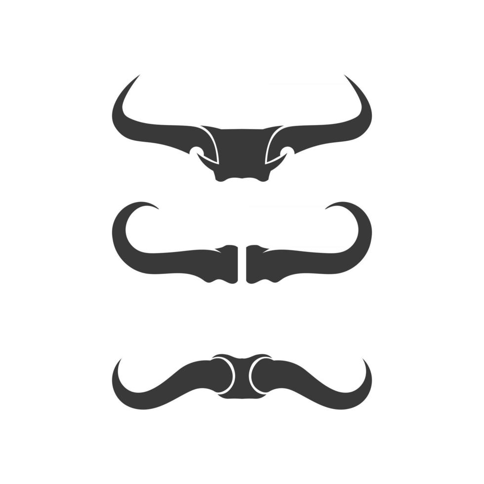 tjur och buffelhuvud ko djur maskot logo design vektor för sport horn buffalo djur däggdjur huvud logotyp vild matador