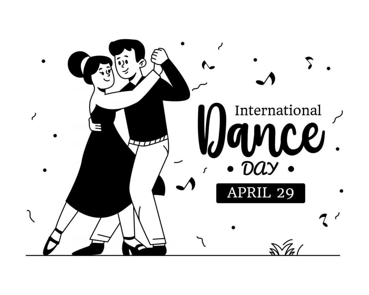 internationaler Tanztag vektor