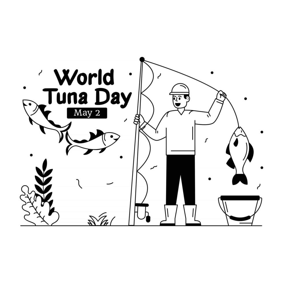 världens tonfiskdag vektor