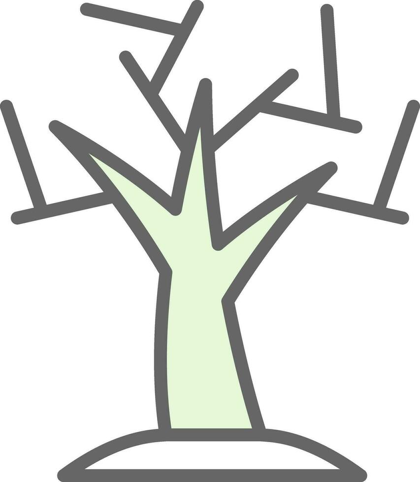 trockenes Baum-Vektor-Icon-Design vektor