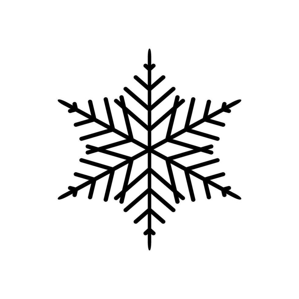 Schneeflocke Symbol auf ein Weiß Hintergrund. vektor