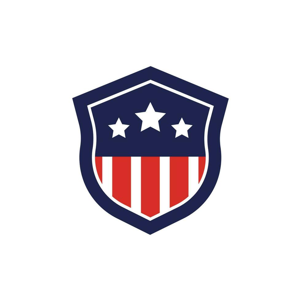 skydda logotyp emblem med stjärna vektor