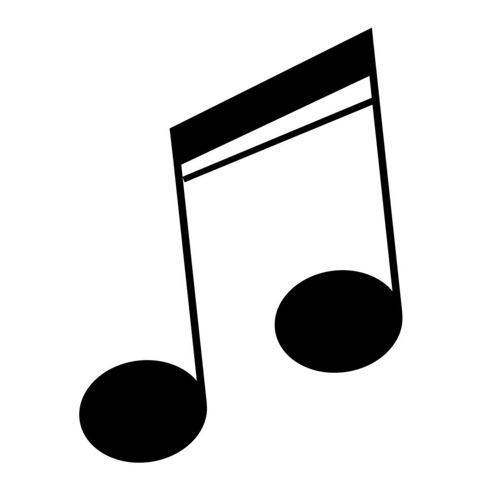 musik notera ikon isolerat över vit bakgrund. musikalisk vektor ikon för webbplatser, musikalisk appar och dekoration syften