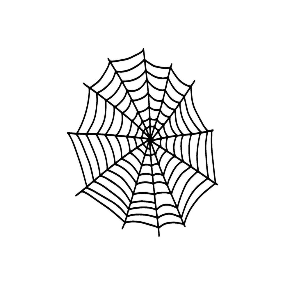 spindelnät. läskigt halloween Spindel webb. vektor isolerat illustration. skir. spindelnät översikt tecken