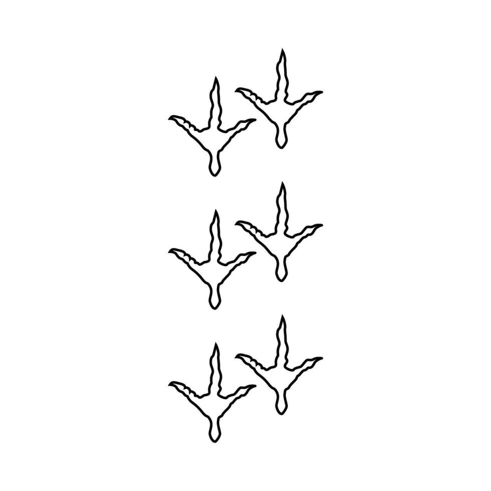 dinosaurie fotspår ikon vektor. dinosaurie spår illustration tecken. djur fotspår symbol. djur spår logotyp. vektor