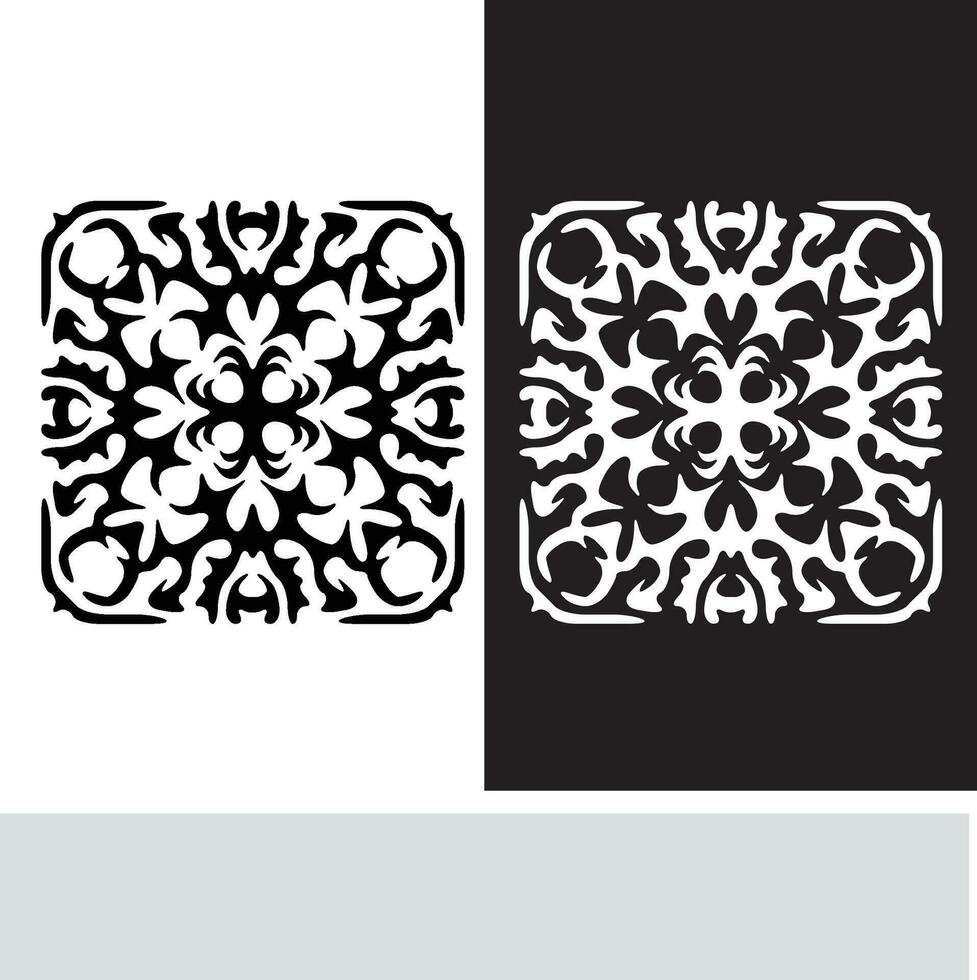 abstrakt sömlös mönster med silhuetter blommor i svart och vit. blommig upprepa svartvit bakgrund. ändlös skriva ut textur. tyg design. tapet - vektor