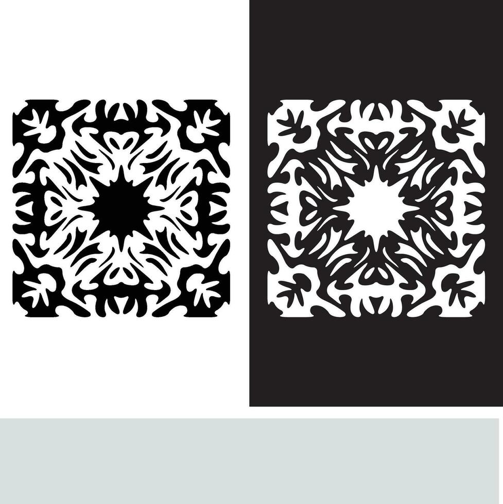 abstrakt nahtlos Muster mit Silhouetten Blumen im schwarz und Weiß. Blumen- wiederholen einfarbig Hintergrund. endlos drucken Textur. Stoff Design. Hintergrund - - Vektor