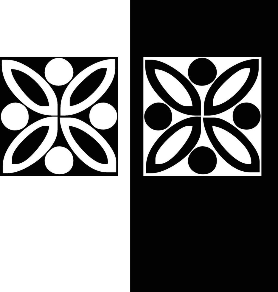 abstrakt sömlös mönster med silhuetter blommor i svart och vit. blommig upprepa svartvit bakgrund. ändlös skriva ut textur. tyg design. tapet - vektor