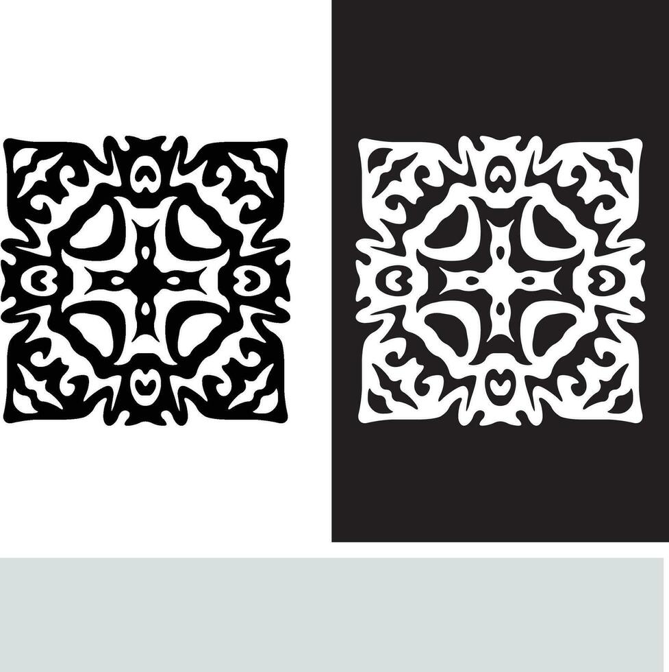 abstrakt nahtlos Muster mit Silhouetten Blumen im schwarz und Weiß. Blumen- wiederholen einfarbig Hintergrund. endlos drucken Textur. Stoff Design. Hintergrund - - Vektor