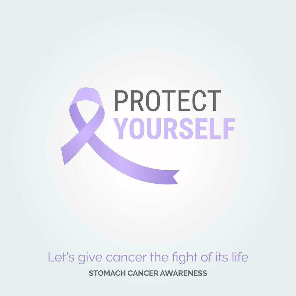 styrka i enhet. mage cancer kampanj vektor