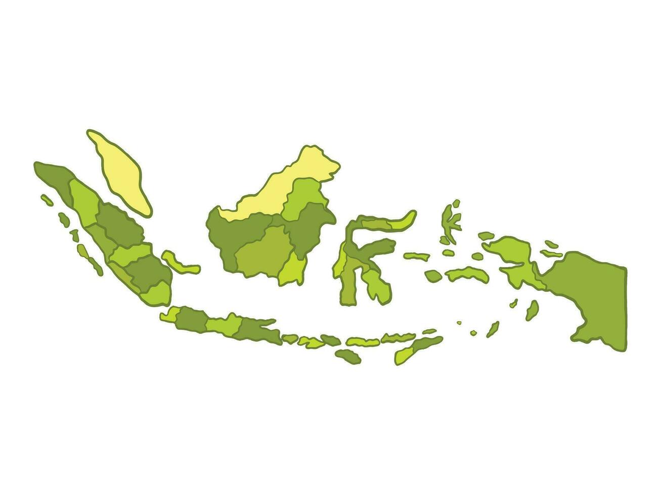 indonesisch Land Karte Illustration Vektor