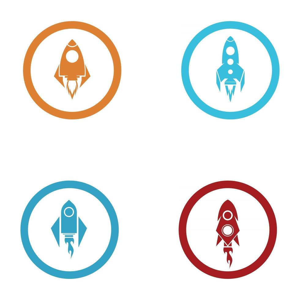 Rakete Logo Icons Set vektor